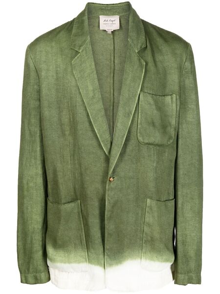  Nick Fouquet Single-breasted Linen Blazer - Green 