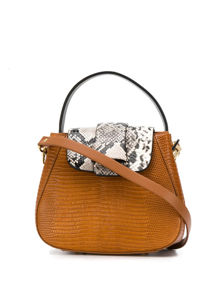  Nico Giani Myria Embossed Shoulder Bag - Brown 