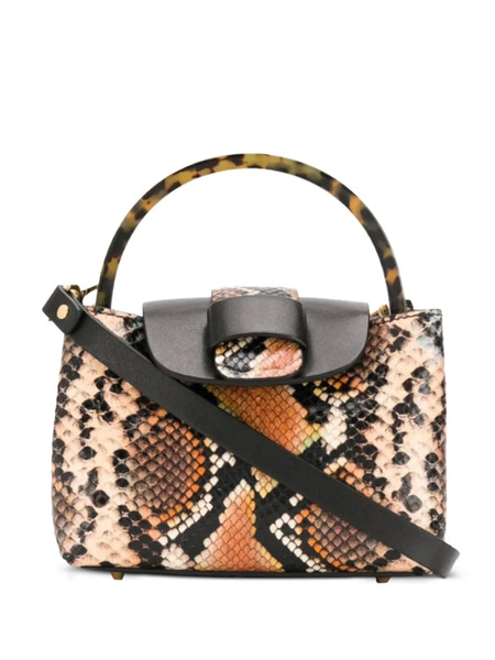  Nico Giani Myria Python-print Top-handle Cross Body Bag - Brown 