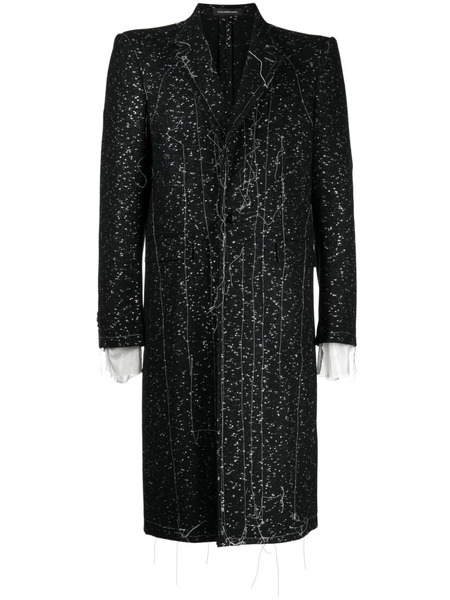  Nicolas Andreas Taralis Exposed-seam Single-breasted Coat - Black 