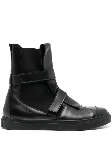  Nicolas Andreas Taralis Touch-strap High-top Leather Sneakers - Black 