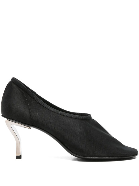  Nicole Saldaña Harper Sculpted-heel Mesh Pumps - Black 