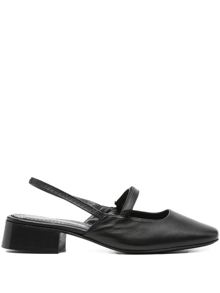  Nicole Saldaña Poppy Slingback Block-heel Mules - Black 