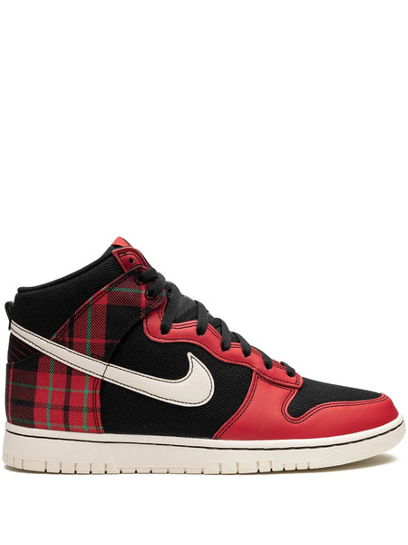  Nike Dunk High plaid - Black/red Sneakers 