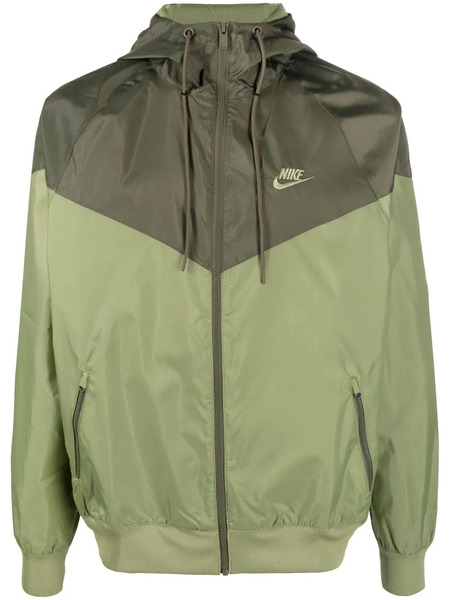  Nike Embroidered-logo Zip-up Hooded Jacket - Green 