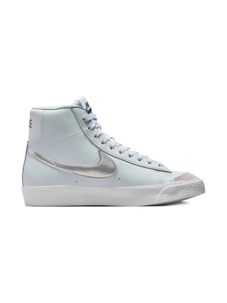  Nike Kids Blazer Mid '77 platinum Grape/metallic Silver Sneakers - Blue 