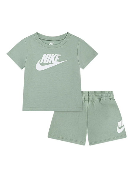  Nike Kids Club Logo-print Jersey Shorts Set - Green 