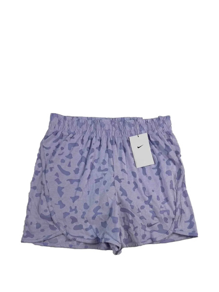  Nike Kids Dri‑fit Breezy High-waisted Printed Shorts - Purple 