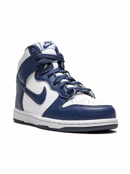  Nike Kids Dunk High championship Navy Sneakers - White 