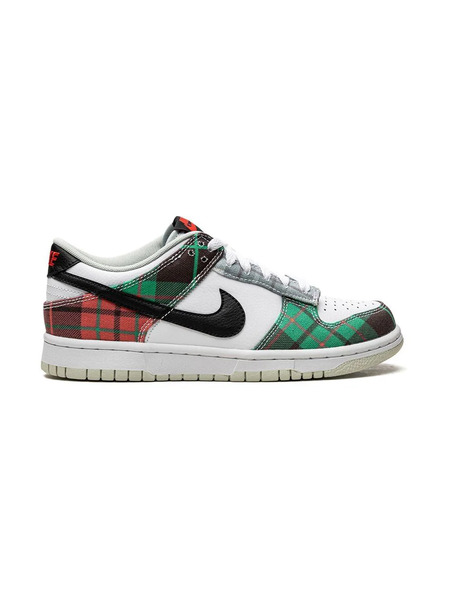  Nike Kids Dunk Low tartan Plaid Sneakers - Green 