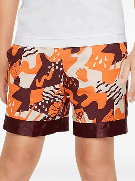  Nike Kids Elite Abstract-print Shorts - Orange 