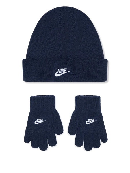  Nike Kids Futura Beanie Set - Blue 