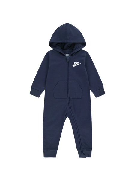  Nike Kids Hooded Logo Romper - Blue 