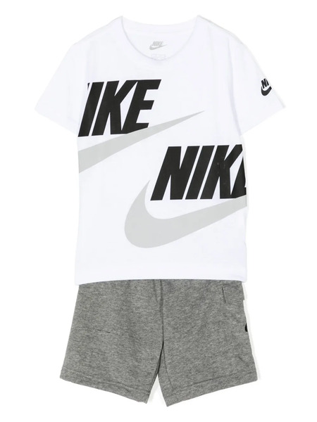  Nike Kids Logo-detail Elasticated-waist Shorts - Grey 