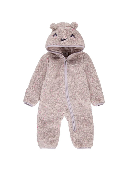  Nike Kids Logo-embroidered Hooded Romper - Neutrals 