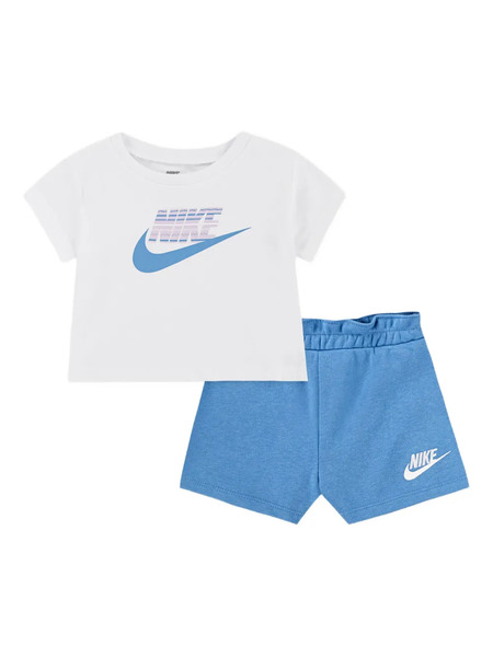  Nike Kids Logo-print Shorts Set - Blue 