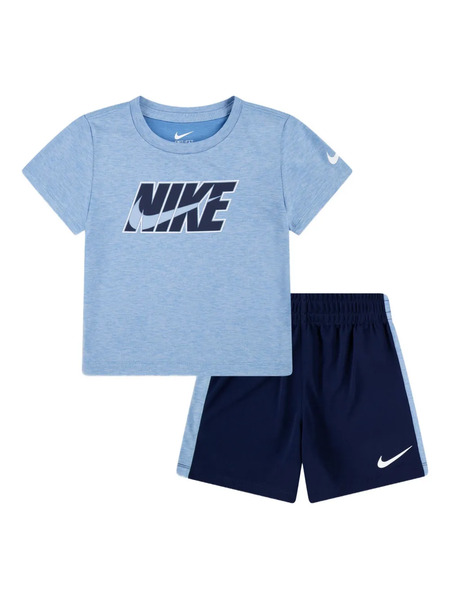  Nike Kids Logo-print Shorts Set - Blue 