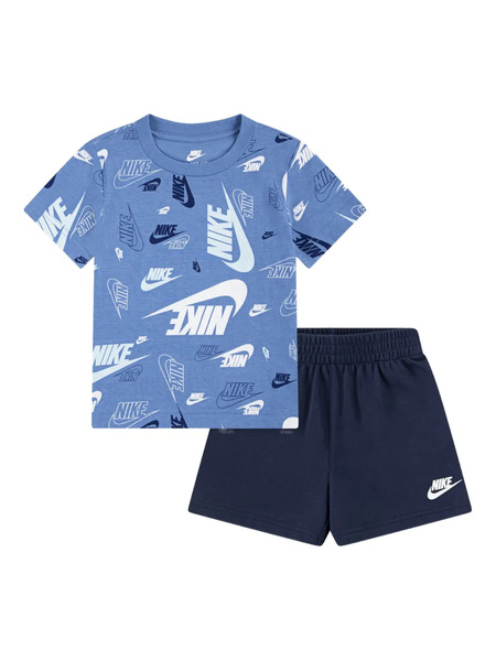  Nike Kids Logo-print Shorts Set - Blue 