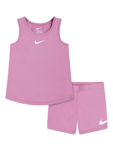  Nike Kids Logo-print Shorts Set - Pink 