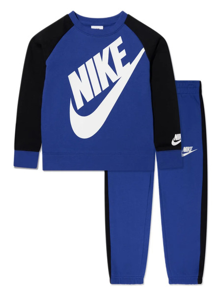  Nike Kids Logo-print Two-tone Fleece Tracksuit - Blue 