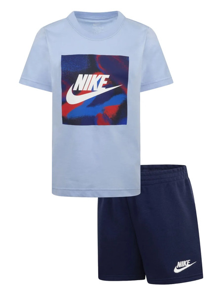  Nike Kids Logo Short Set - Blue 