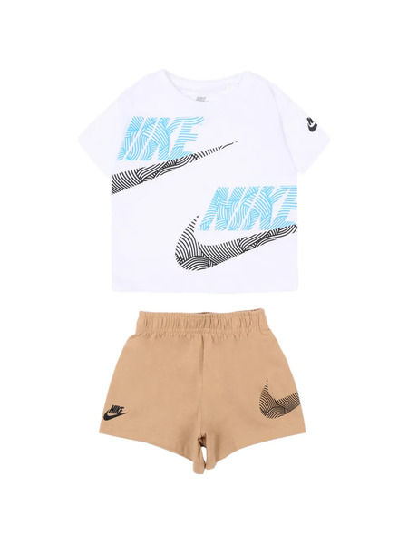  Nike Kids Logo Shorts Set - White 