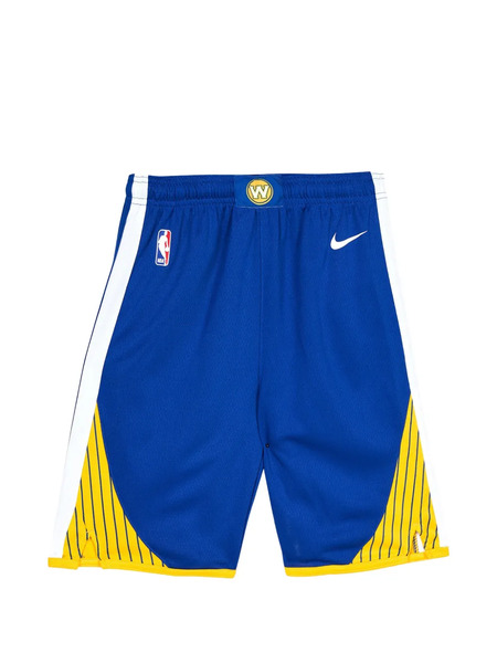  Nike Kids Nba Golden State Warrior Icon Edition Swingman Shorts - Blue 