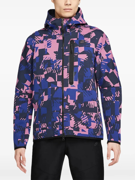  Nike Patterned Hoodie - Blue 