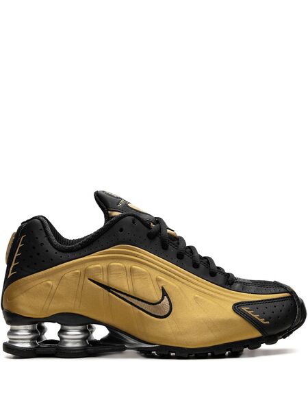  Nike Shox R4 black/metallic Gold Sneakers 
