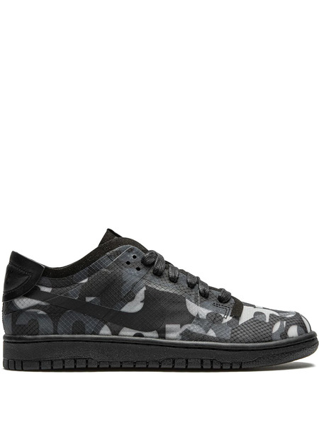  Nike X Comme Des Garçons Dunk Low monogram Print Sneakers - Black 