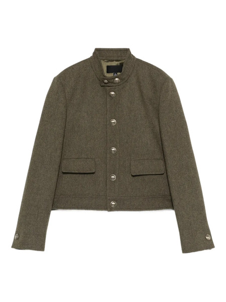  Nili Lotan Button-fastening Flap-pocket Jacket - Green 
