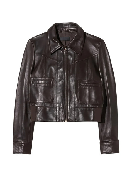  Nili Lotan Charly Front-pocket Jacket - Brown 