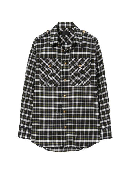  Nili Lotan Checked Buttoned Shirt - Black 