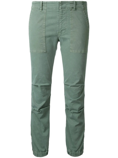  Nili Lotan Elasticated Hem Cropped Trousers - Green 