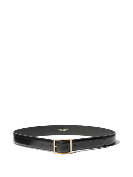  Nili Lotan Gabriele Square-buckle Belt - Black 