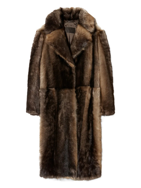  Nili Lotan Ingrid Fur Coat - Brown 