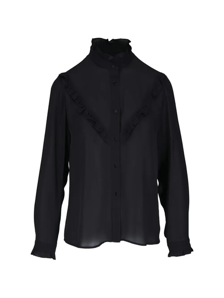 Nili Lotan Ruffled Blouse - Black 