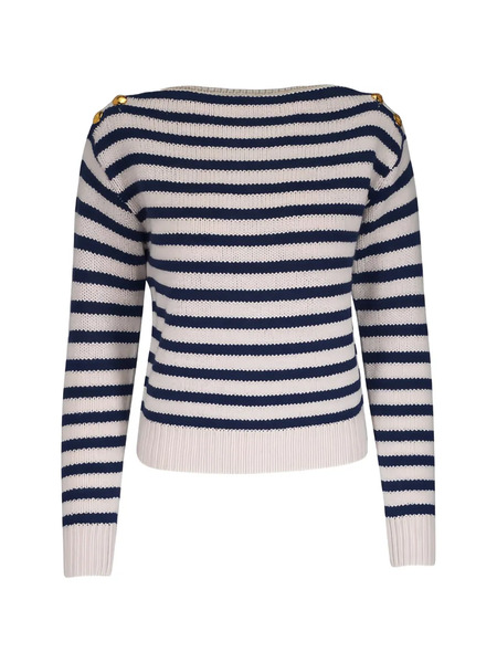  Nili Lotan Tandy Striped Button Sweater - Neutrals 