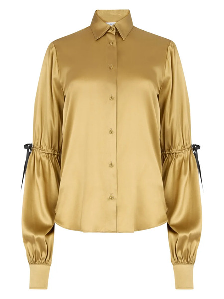  Nina Ricci Bow-silk Shirt - Gold 