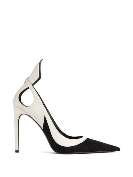  Nina Ricci Cut-out Suede Pumps - Neutrals 