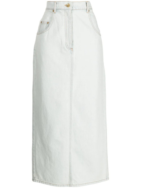  Nina Ricci Denim Midi Skirt - Blue 