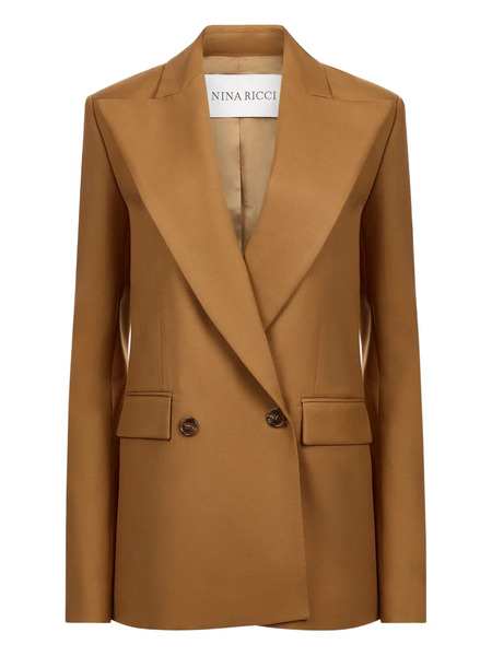  Nina Ricci Double-breasted Jacket - Brown 