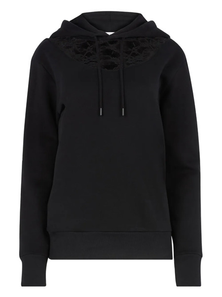  Nina Ricci Drawstring Fleece Hoodie - Black 
