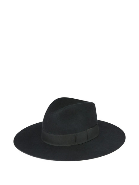  Nina Ricci Felted Fedora Hat - Black 