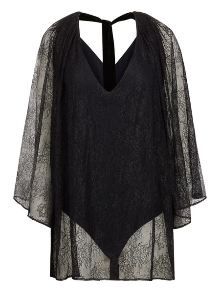  Nina Ricci Lace Bodysuit - Black 