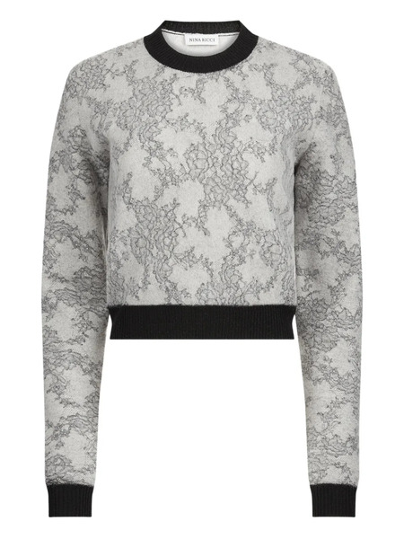  Nina Ricci Lace-jacquard Jumper - Neutrals 