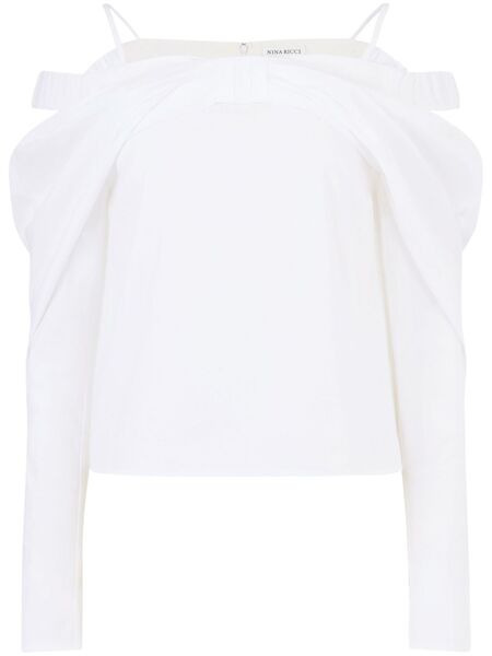  Nina Ricci Off-shoulder Blouse - White 