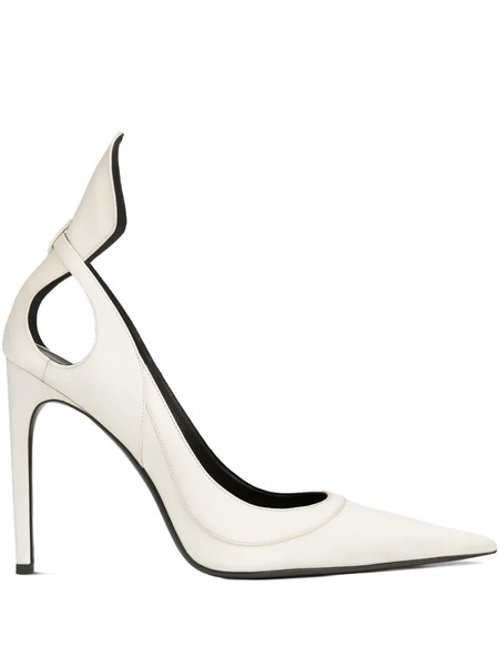 Nina Ricci Satin Cut-out Pumps - Neutrals 