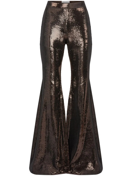  Nina Ricci Sequin-embellished Flared Trousers - Brown 