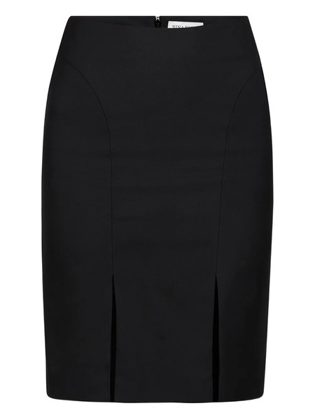  Nina Ricci Slit Wool Mini Skirt - Black 